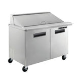 Maxx Cold Two-Door Refrigerated Megatop Prep Unit, 12 cu. ft. Storage Capacity, in Stainless Steel - (MXCR48MHC)