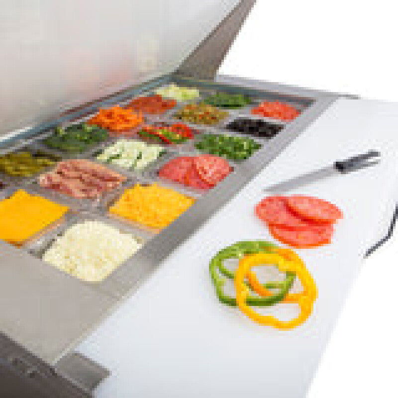Maxx Cold Two-Door Refrigerated Megatop Prep Unit, 12 cu. ft. Storage Capacity, in Stainless Steel - (MXCR48MHC)