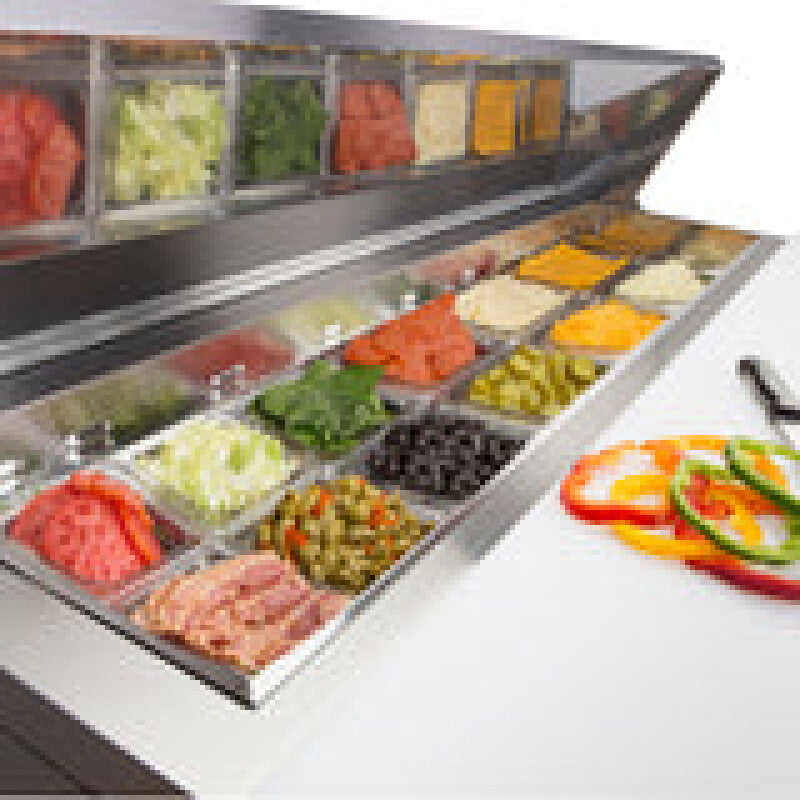 Maxx Cold Two-Door Refrigerated Sandwich and Salad Prep Station, 12 cu. ft., in Stainless-Steel - (MXCR48SHC)