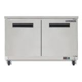 Maxx Cold Double Door Undercounter Refrigerator, 12 cu. ft. Storage Capacity, in Stainless Steel - (MXCR48UHC)