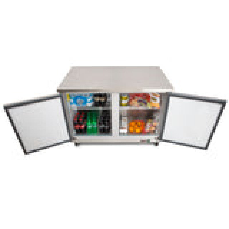 Maxx Cold Double Door Undercounter Refrigerator, 12 cu. ft. Storage Capacity, in Stainless Steel - (MXCR48UHC)
