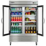 Maxx Cold Double Glass Door Reach-In Refrigerator, Bottom Mount, 49 cu. ft., in Stainless Steel - (MXCR49GDHC)