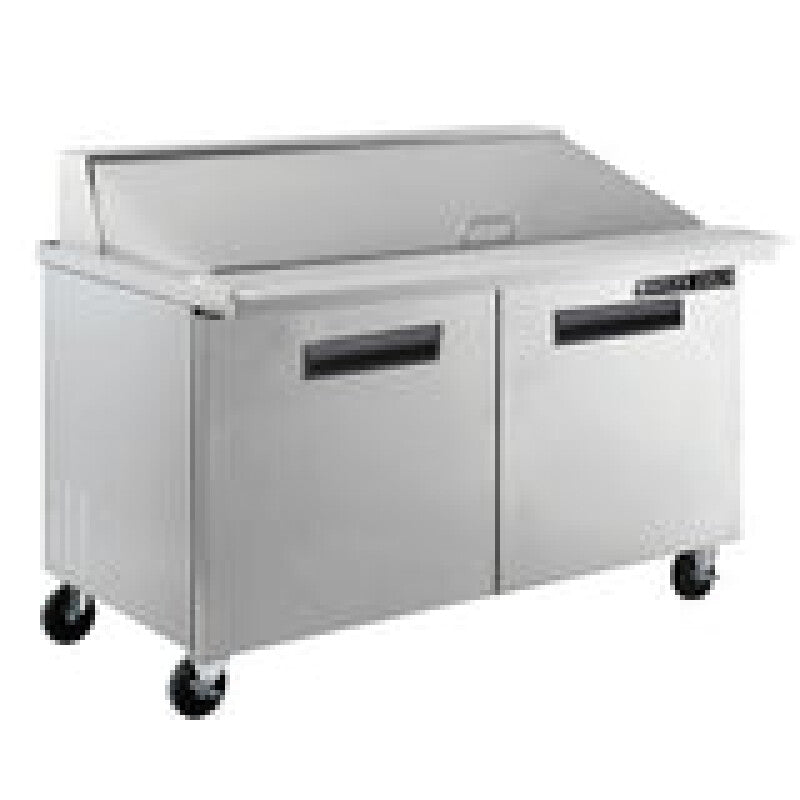 Maxx Cold Two-Door Refrigerated Megatop Prep Unit, 15.5 cu. ft. Storage Capacity, in Stainless Steel - (MXCR60MHC)