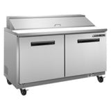 Maxx Cold Two-Door Refrigerated Sandwich and Salad Prep Station, 15.5 cu. ft., in Stainless Steel - (MXCR60SHC)