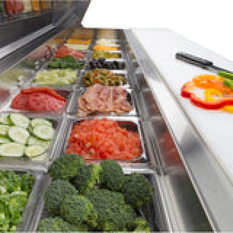 Maxx Cold Two-Door Refrigerated Sandwich and Salad Prep Station, 15.5 cu. ft., in Stainless Steel - (MXCR60SHC)