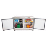 Maxx Cold Double Door Undercounter Refrigerator, 15.5 cu. ft. Storage Capacity, in Stainless Steel - (MXCR60UHC)