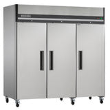 Maxx Cold Triple Door Reach-in Refrigerator, Top Mount, 72 cu. ft. Storage Capacity, Stainless Steel - (MXCR72FDHC)