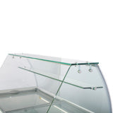 Maxx Cold Curved Glass Ice Cream Dipping Cabinet Freezer, 13.8 cu. ft. Storage Capacity, in White - (MXDC8)