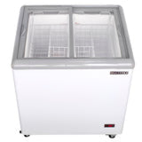 Maxx Cold Sliding Glass Top Mobile Ice Cream Display Freezer, 5.8 cu. ft. Storage Capacity, in White - (MXF31F)