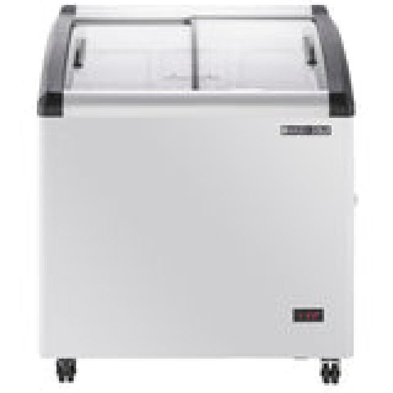 Maxx Cold Curved Glass Top Chest Freezer Display, 4.87 cu. ft. Storage Capacity, in White - (MXF32CHC3)