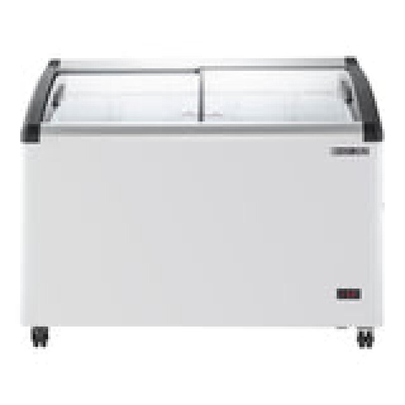 Maxx Cold Curved Glass Top Chest Freezer Display, 8.62 cu. ft. Storage Capacity, in White - (MXF48CHC5)