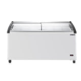 Maxx Cold Curved Glass Top Chest Freezer Display, 12.36 cu. ft. Storage Capacity, in White - (MXF64CHC7)
