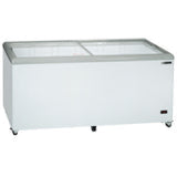 Maxx Cold Sliding Glass Top Mobile Ice Cream Display Freezer, 16 cu. ft. (453L), in White - (MXF71F)