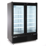 Maxx Cold Double Glass Door Merchandiser Freezer, Large Storage Capacity, 50 cu. ft., in Black - (MXGDM50FBHC)