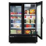 Maxx Cold Double Glass Door Merchandiser Freezer, Large Storage Capacity, 50 cu. ft., in Black - (MXGDM50FBHC)