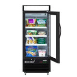 Maxx Cold Single Glass Door Merchandiser Freezer, Free Standing, 12 cu. ft., in Black - (MXM112FBHC)