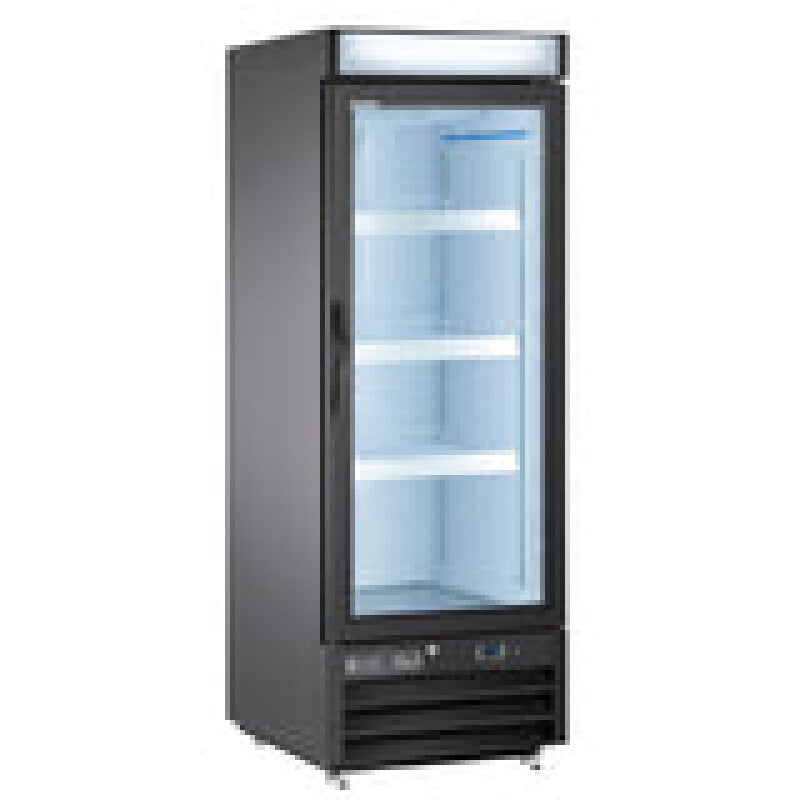 Maxx Cold Single Glass Door Merchandiser Refrigerator, Free Standing, 16 cu. ft., in Black - (MXM116RBHC)