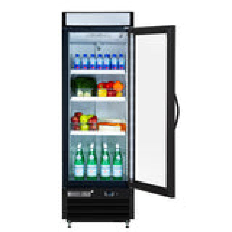 Maxx Cold Single Glass Door Merchandiser Refrigerator, Free Standing, 16 cu. ft., in Black - (MXM116RBHC)