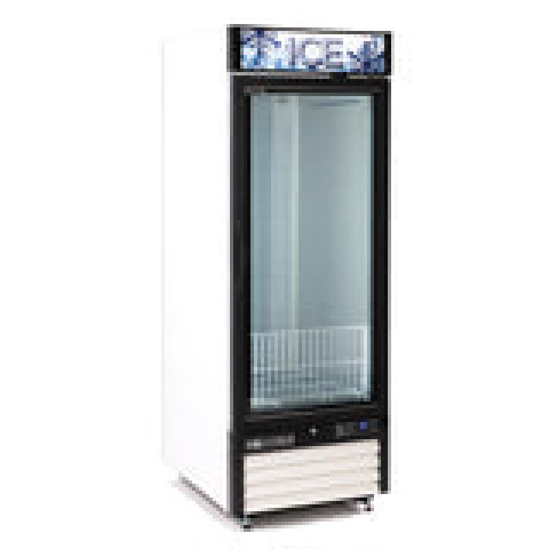 Maxx Cold Single Glass Door Ice Merchandiser Freezer, 23 cu. ft. Storage Capacity, in White - (MXM123FHCICE)