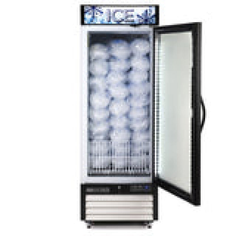 Maxx Cold Single Glass Door Ice Merchandiser Freezer, 23 cu. ft. Storage Capacity, in White - (MXM123FHCICE)