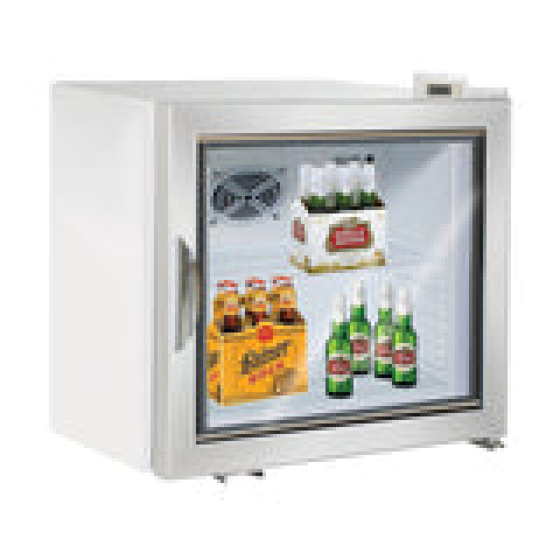 Maxx Cold Merchandiser Refrigerator, Countertop, 2.1 cu. ft. Storage Capacity, in White - (MXM12RHC)
