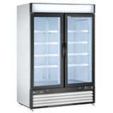 Maxx Cold Double Glass Door Merchandiser Freezer, Swing Door, 48 cu. ft., Storage Capacity, in White - (MXM248FHC)