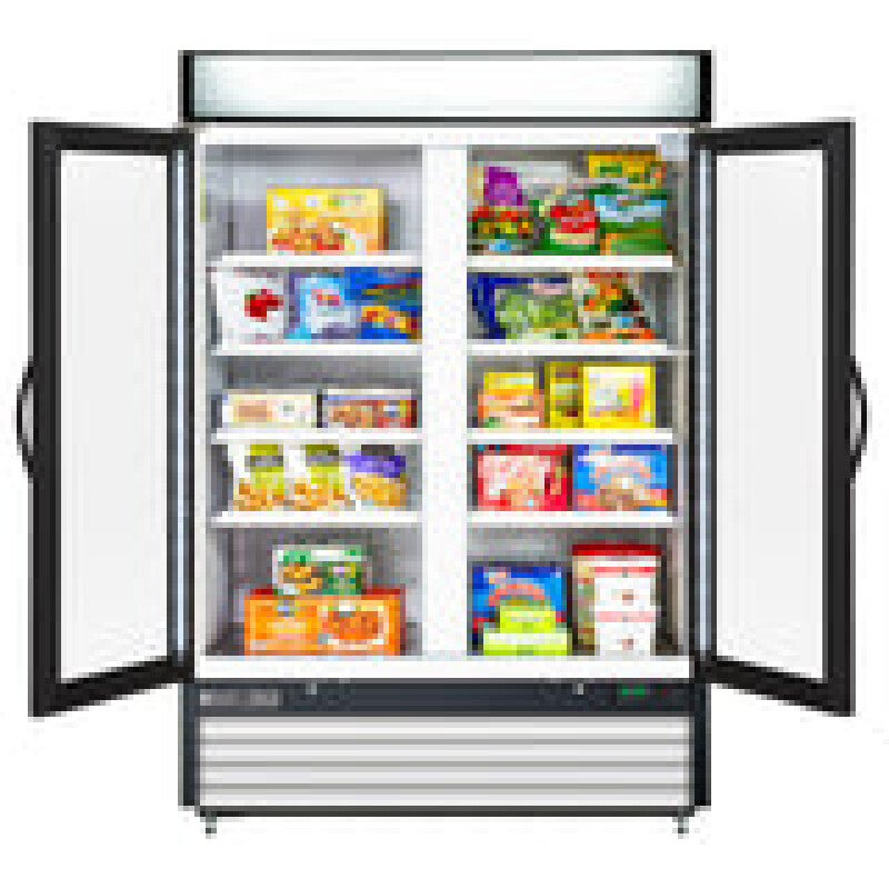 Maxx Cold Double Glass Door Merchandiser Freezer, Swing Door, 48 cu. ft., Storage Capacity, in White - (MXM248FHC)