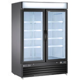 Maxx Cold Double Glass Door Merchandiser Refrigerator, Swing Door, 48 cu. ft., Energy Star, in Black - (MXM248RBHC)