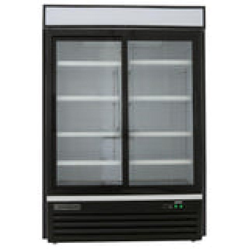 Maxx Cold Double Glass Door Merchandiser Refrigerator, Sliding Door, 48 cu. ft., in Black - (MXM248RSBHC)