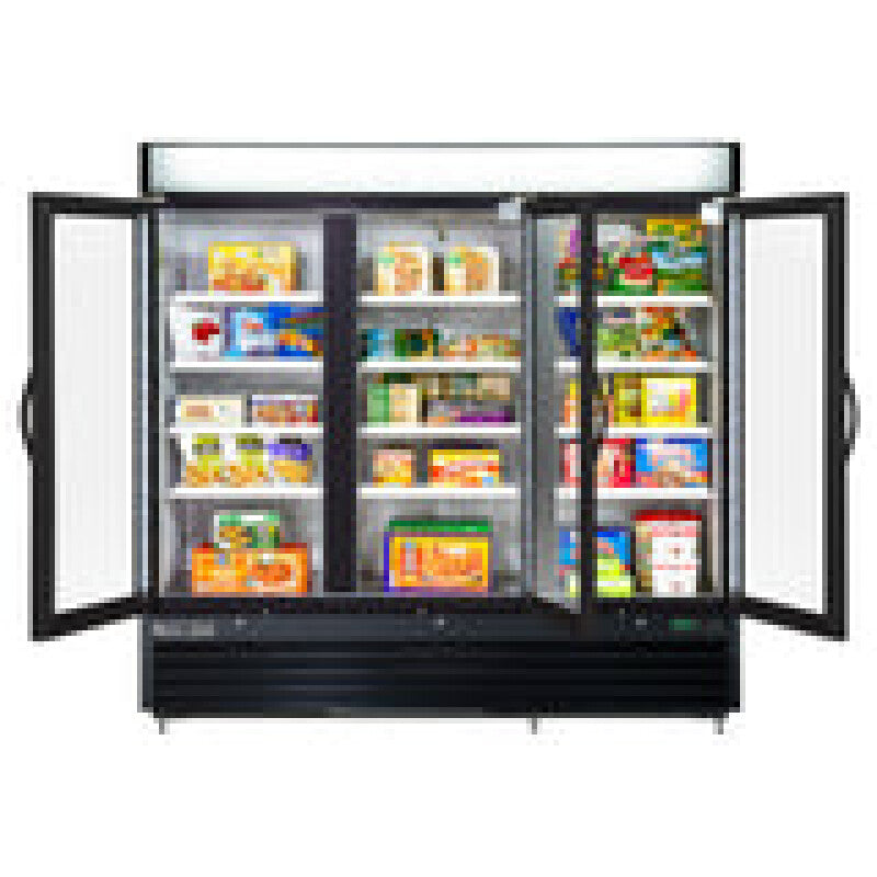 MXM3-72FBHC Maxx Cold Triple Glass Door Merchandiser Freezer, in Black - (MXM372FBHC)