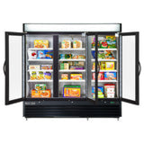 MXM3-72FBHC Maxx Cold Triple Glass Door Merchandiser Freezer, in Black - (MXM372FBHC)