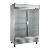 Maxx Cold Double Glass Door Reach-In Refrigerator, Bottom Mount, 49 cu. ft., in Stainless Steel - (MXSR49GDHC)