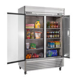 Maxx Cold Double Glass Door Reach-In Refrigerator, Bottom Mount, 49 cu. ft., in Stainless Steel - (MXSR49GDHC)
