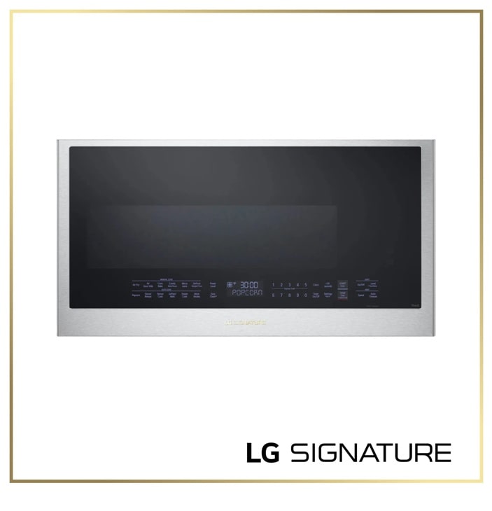 LG SIGNATURE MHEU1738X over the range microwave front view