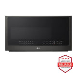 LG MVEL2035Z black stainless over-the-range microwave front view