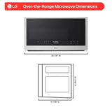 LG MVEL2035X over-the-range microwave dimensions diagram