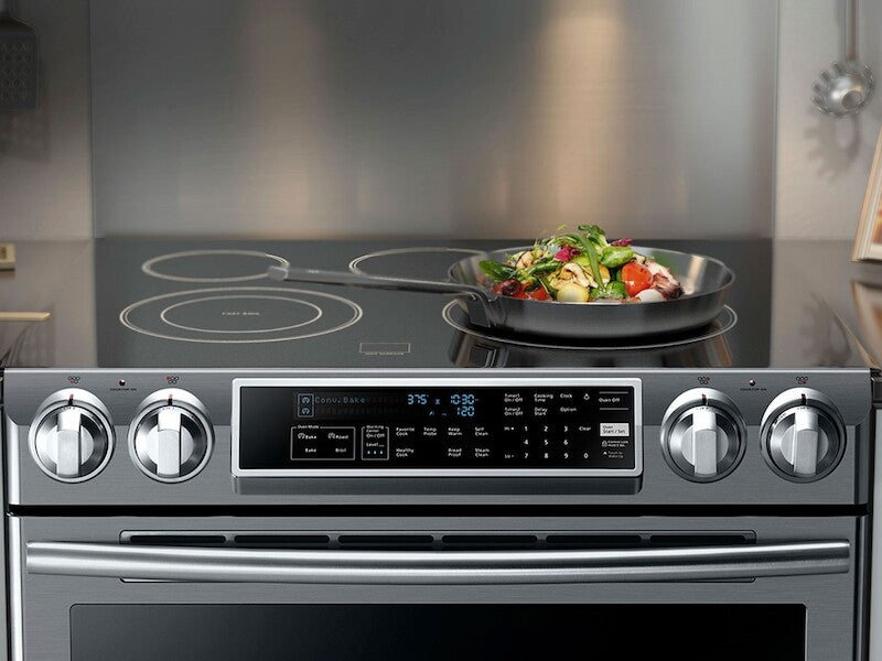 5.8 cu ft. Smart Slide-in Induction Range with Virtual Flame™ - (NE58K9560WSAA)