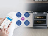 5.8 cu. ft. Slide-In Electric Range with Flex Duo(TM) & Dual Door in Black Stainless Steel - (NE58K9850WG) - SAMSUNG