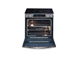 5.8 cu. ft. Slide-In Electric Range with Flex Duo(TM) & Dual Door in Black Stainless Steel - (NE58K9850WG) - SAMSUNG