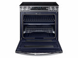 5.8 cu. ft. Slide-In Electric Range with Flex Duo(TM) & Dual Door in Black Stainless Steel - (NE58K9850WG) - SAMSUNG