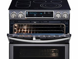 5.8 cu. ft. Slide-In Electric Range with Flex Duo(TM) & Dual Door in Black Stainless Steel - (NE58K9850WG) - SAMSUNG
