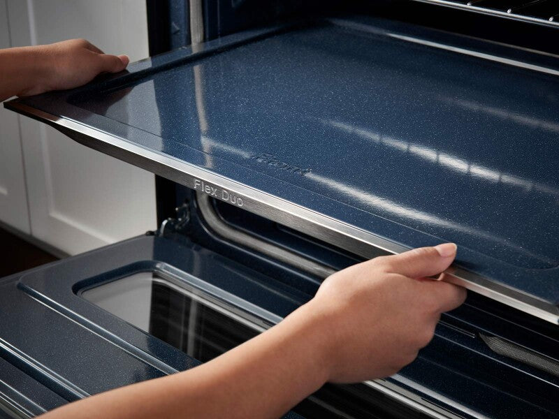 5.8 cu. ft. Slide-In Electric Range with Flex Duo(TM) & Dual Door in Stainless Steel - (NE58K9850WS) - SAMSUNG