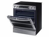 5.8 cu. ft. Slide-In Electric Range with Flex Duo(TM) & Dual Door in Stainless Steel - (NE58K9850WS) - SAMSUNG