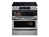 5.8 cu. ft. Slide-In Electric Range with Flex Duo(TM) & Dual Door in Stainless Steel - (NE58K9850WS) - SAMSUNG