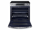 5.8 cu. ft. Slide-In Electric Range with Flex Duo(TM) & Dual Door in Stainless Steel - (NE58K9850WS) - SAMSUNG