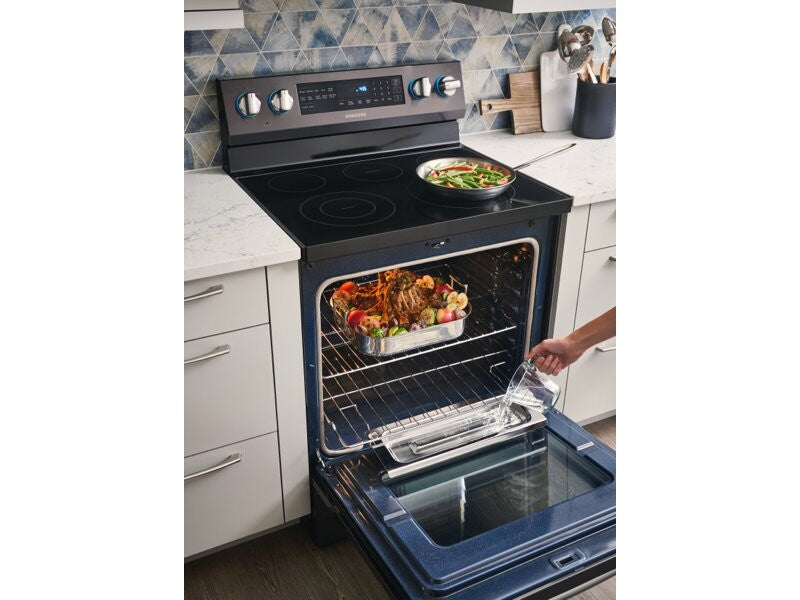 5.9 cu. ft. Freestanding Electric Range with True Convection & Steam Assist in Stainless Steel - (NE59N6650SS) - SAMSUNG