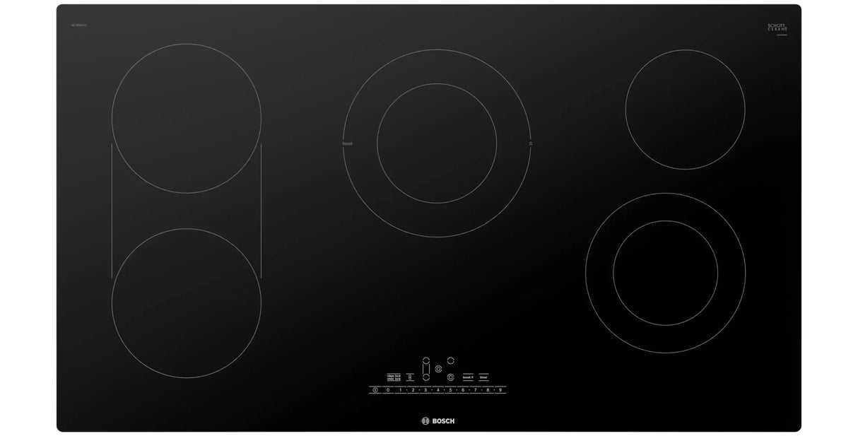 800 Series Electric Cooktop 36" Black, Without Frame - (NET8669UC) - BOSCH