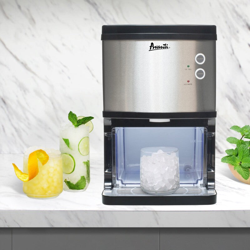 Avanti ELITE Series Countertop Nugget Ice Maker and Dispenser, 33 lbs - (NIMD3313SIS) - AVANTI