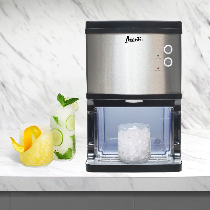 Avanti ELITE Series Countertop Nugget Ice Maker and Dispenser, 33 lbs - (NIMD3314BSIS) - AVANTI