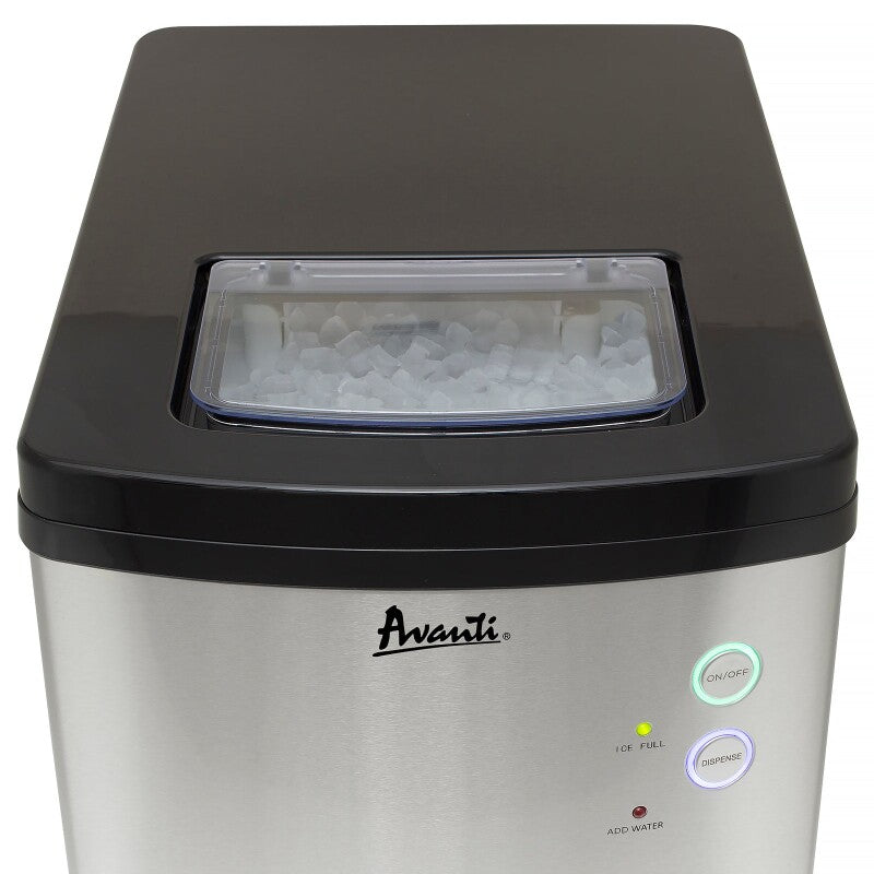 Avanti ELITE Series Countertop Nugget Ice Maker and Dispenser, 33 lbs - (NIMD3314BSIS) - AVANTI